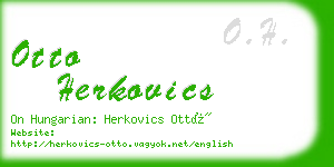 otto herkovics business card